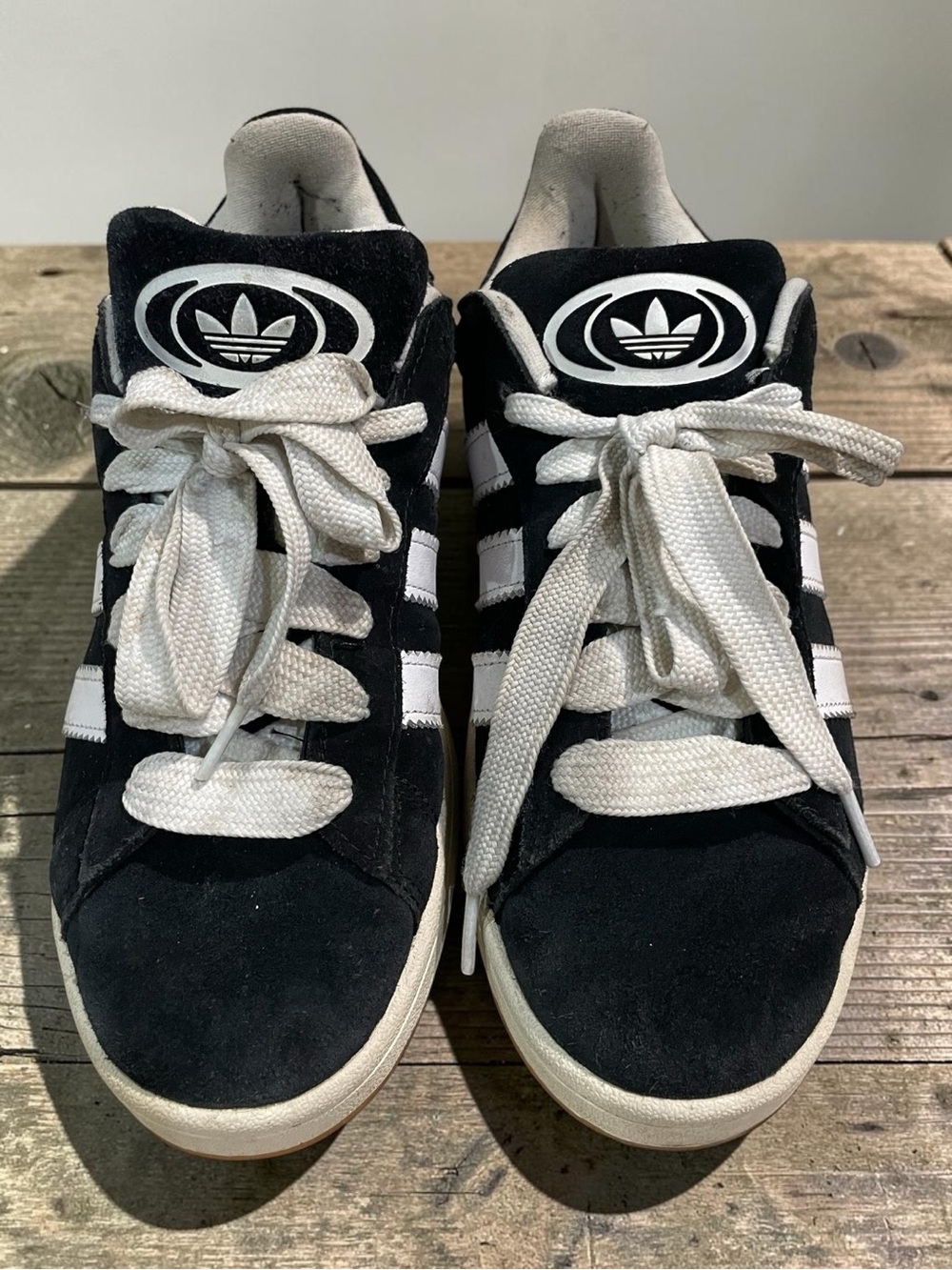 Adidas Campus 00s Black/White Suede Low-Top Sneakers Size 9.5